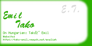 emil tako business card